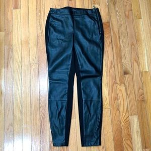 Leather Front Knit Pants
